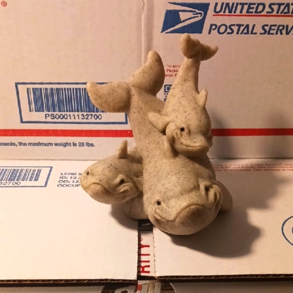 Sandstone Dolphin Sculpture